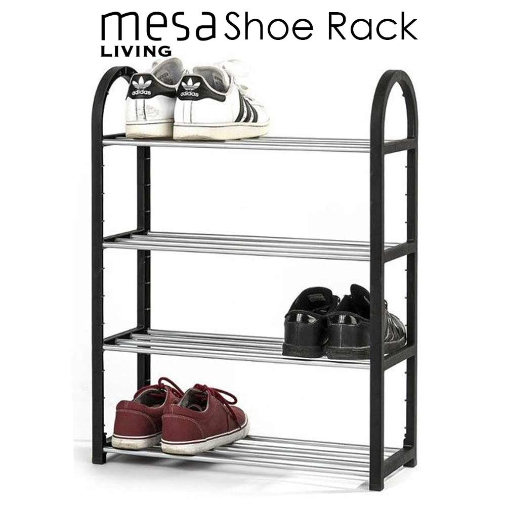Suport Pantofi Mesa Living - suport pentru pantofi cu 4 rafturi pentru depozitarea a pana la 12 perechi de pantofi