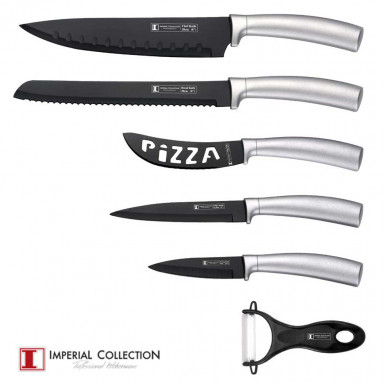 Imperial Collection knives set SHN5 - set of 5 ceramic coating knives and 1 ceramic peeler