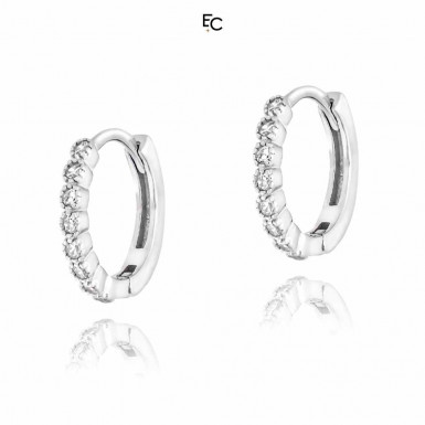Sterling Silver Earrings with Zircon (02-1586W)
