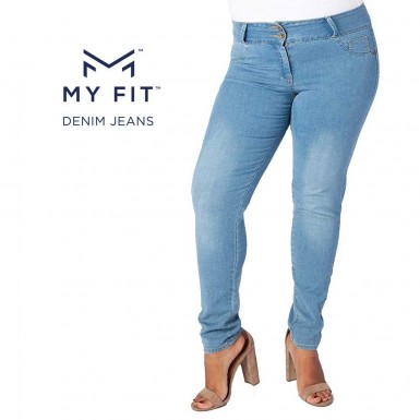 My Fit Jeans - blugi super elastici pentru femei in albastru deschis