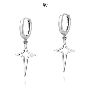 Sterling Silver Earrings with Cross pendant (02-1454)