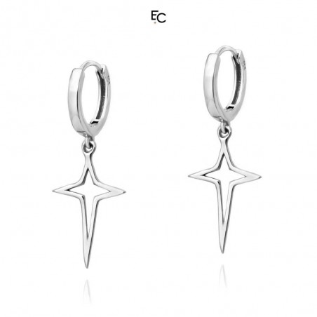 Cercei din Argint 925 cu pandantiv in forma de Cruce (02-1454)