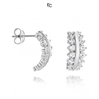 Sterling Silver Earrings with Zircon (02-1365) Sterling Silver Earrings with Zircon (02-1365)