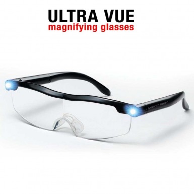 Ultra Vue - magnifying glasses 160% with rechargeable LED lights