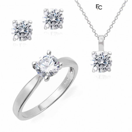 Set din Argint 925 cu Zirconiu alb (01-2491WHT)